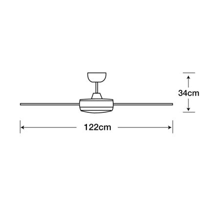 Lucci air 212898 - LED Ventilatore da soffitto dimmerabile MOONAH 1xGX53/21W/230V bianco + telecomando