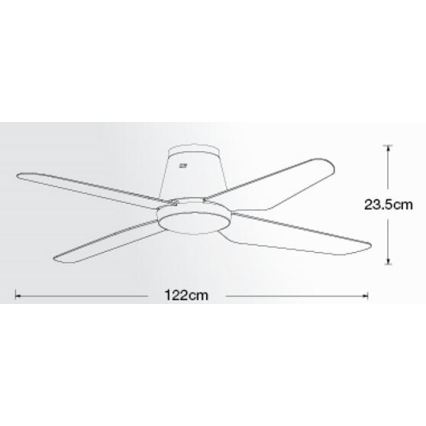 Lucci air 213001 - Plafoniera LED AIRFUSION ARIA LED/18W/230V bianco + telecomando