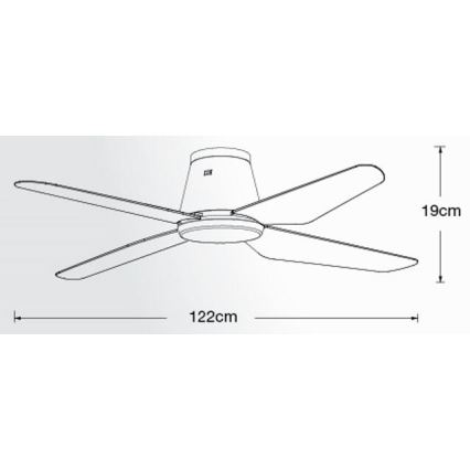 Lucci Air 213002 - Plafoniera LED AIRFUSION ARIA LED/18W/230V nero + telecomando