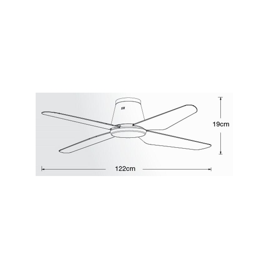 Lucci Air 213002 - Plafoniera LED AIRFUSION ARIA LED/18W/230V nero + telecomando