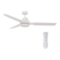 Lucci air 213055 - Ventilatore da soffitto LED SHOALHAVEN GX53/17W/230V paulownia/bianco Ø 142 cm + telecomando