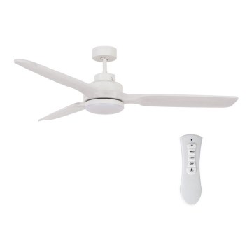 Lucci air 213055 - Ventilatore da soffitto LED SHOALHAVEN GX53/17W/230V paulownia/bianco Ø 142 cm + telecomando