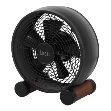 Lucci air 213121 - Ventilatore da tavolo BREEZE marrone Ø 28 cm