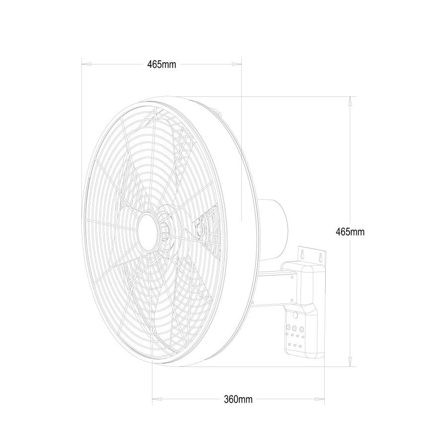 Lucci Air 213128EU - Ventilatore da parete BREEZE 55W/230V bianco + telecomando