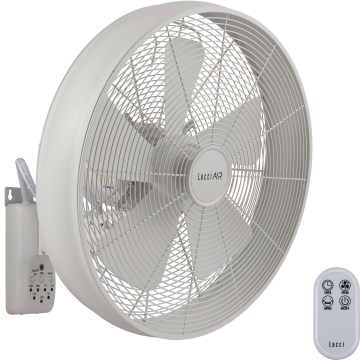 Lucci Air 213128EU - Ventilatore da parete BREEZE 55W/230V bianco Ø 46 cm + telecomando