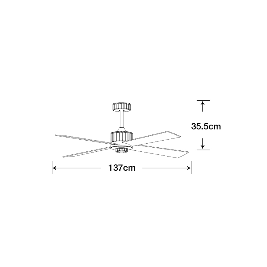 Lucci air 213170 - Plafoniera LED NEWPORT nero + telecomando