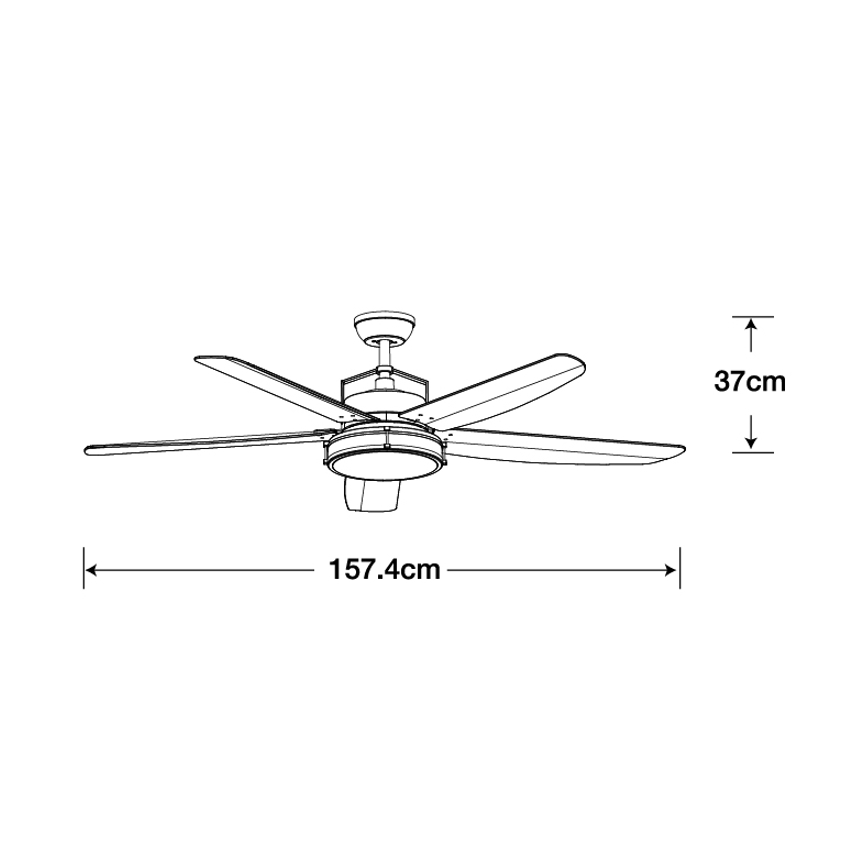 Lucci air 213176-Ventilatore da soffitto dimmerabile a LED LOUISVILLE 1xGX53/18W/230V legno/bianco + telecomando