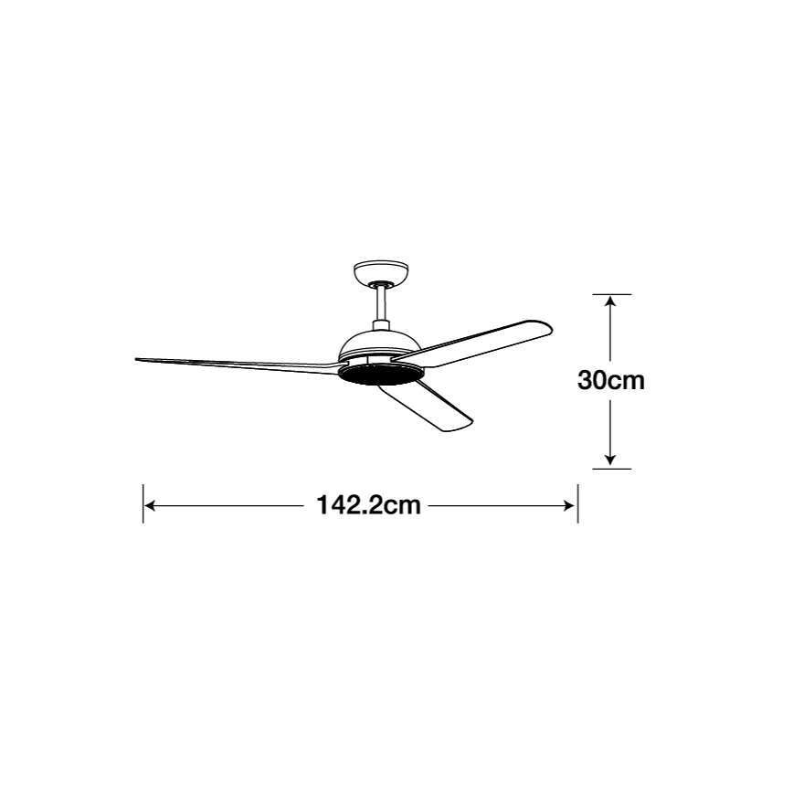 Lucci air 213301 - Ventilatore da soffitto LED dimmerabile UNIONE 1xGX53/12W/230V marrone/cromo lucido Ø 142 cm + telecomando