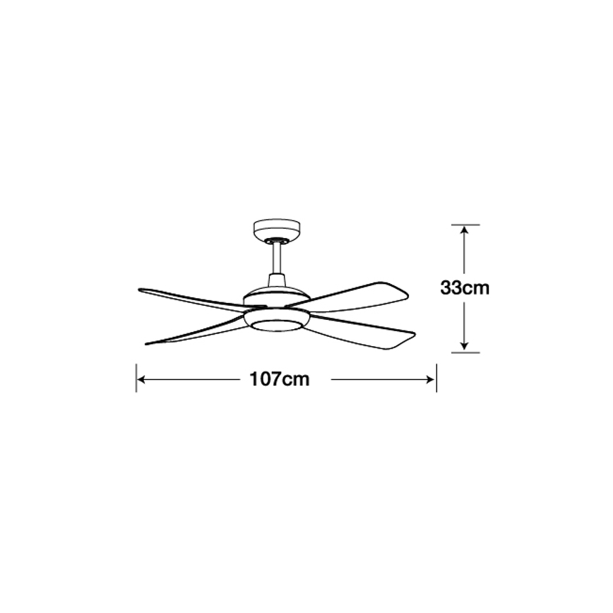 Lucci air 213303 - Ventilatore da soffitto dimmerabile a LED SLIPSTREAM 1xGX53/12W/230V nero + telecomando