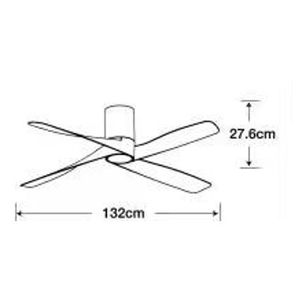 Lucci air 213350 - LED Ventilatore da soffitto dimmerabile  RIVIERA 1xGX53/12W/230V  bianco + telecomando
