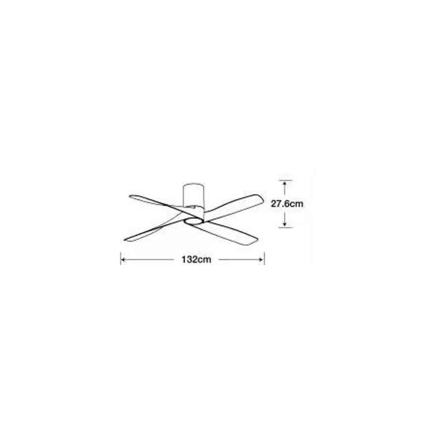Lucci air 213351 - Ventilatore da soffitto dimmerabile a LED RIVIERA 1xGX53/12W/230V nero + telecomando