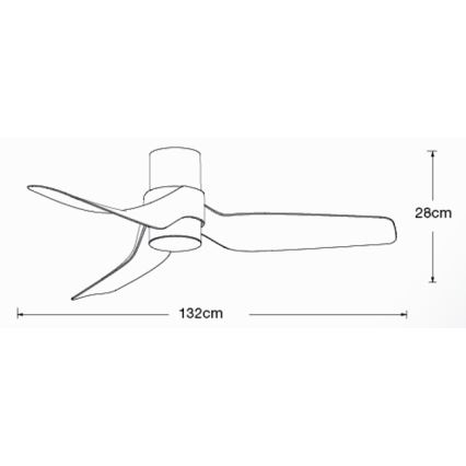 Lucci air 213353 - LED Ventilatore da soffitto dimmerabile NAUTICA 1xGX53/12W/230V bianco + telecomando