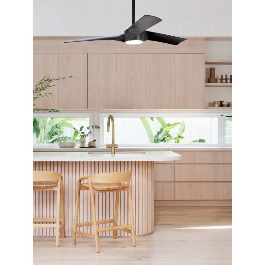 Lucci air 213358 - Ventilatore da soffitto dimmerabile a LED LINE 1xGX53/12W/230V nero + telecomando