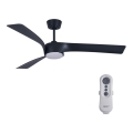 Lucci air 213358 - Ventilatore da soffitto dimmerabile a LED LINE 1xGX53/12W/230V nero + telecomando
