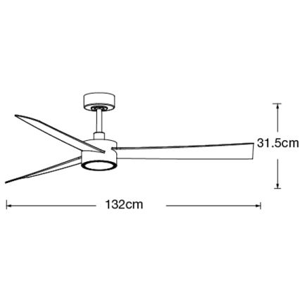 Lucci air 21610449 - Ventilatore da soffitto dimmerabile a LED CLIMATE 1xGX53/12W/230V marrone/cromo lucido + telecomando