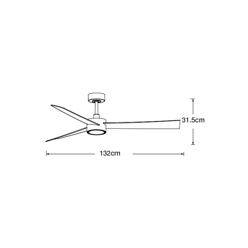 Lucci air 21610449 - Ventilatore da soffitto dimmerabile a LED CLIMATE 1xGX53/12W/230V marrone/cromo lucido + telecomando