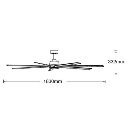 Lucci air 21610849 - Ventilatore a soffitto dimmerabile ATLANTA 1xGX53/12W/230V bianco + telecomando