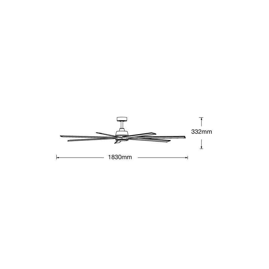 Lucci air 21610849 - Ventilatore a soffitto dimmerabile ATLANTA 1xGX53/12W/230V bianco + telecomando