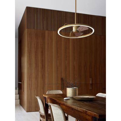 Lucci air 21611649 - Ventilatore da soffitto dimmerabile a LED CESSNA LED/36W/230V 3000/4000/5000K oro + telecomando