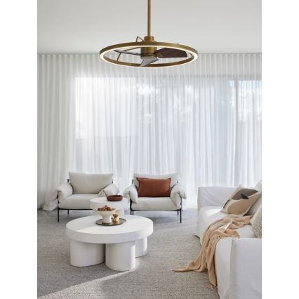 Lucci air 21611649 - Ventilatore da soffitto dimmerabile a LED CESSNA LED/36W/230V 3000/4000/5000K oro + telecomando