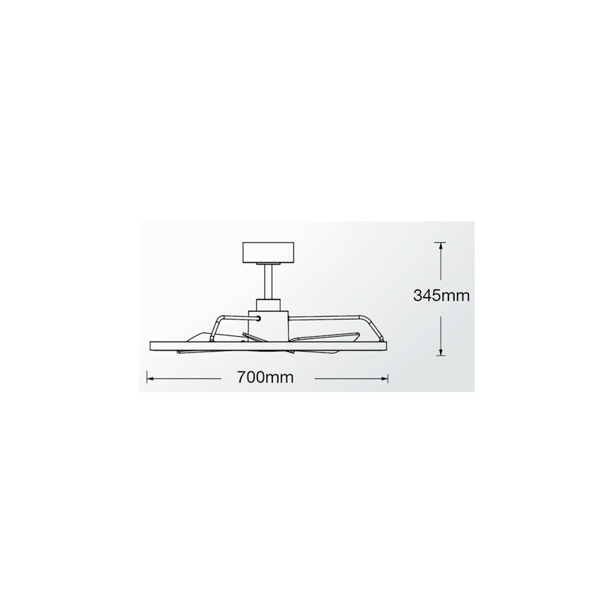 Lucci Air 21612286 - Ventilatore da soffitto dimmerabile a LED CESSNA LED/36W/230V 3000/4000/5000K bianco + telecomando
