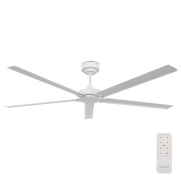 Lucci air 21616049 - Ventilatore da soffitto MONZA IP55 bianco + telecomando