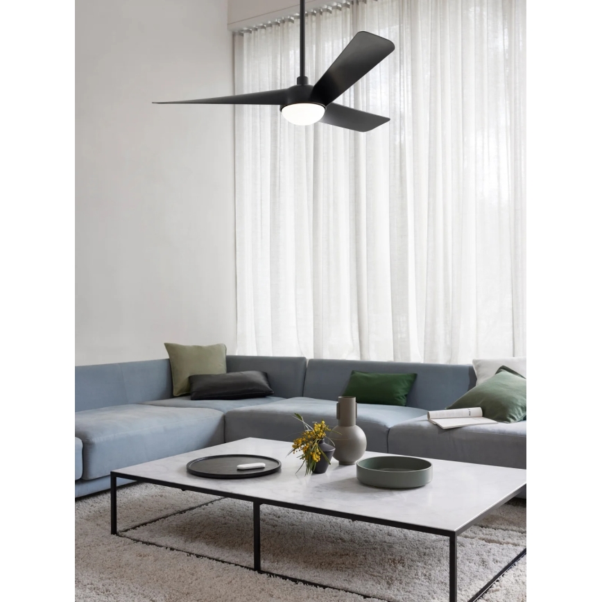 Lucci Air 21617149 - Ventilatore da soffitto LED dimmerabile OSPREY 1xGX53/12W/230V Ø 132 cm nero + telecomando