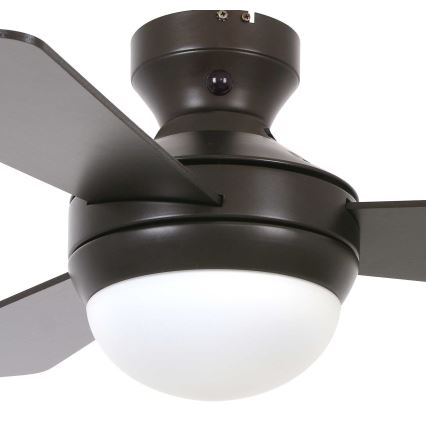 Lucci Air 512311 - Ventilatore da soffitto AIRLIE HUGGER a filo soffitto 2xE27/15W/230V legno/marrone Ø 91 cm + telecomando