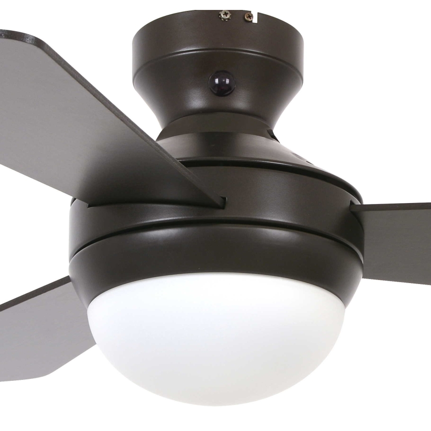 Lucci Air 512311 - Ventilatore da soffitto AIRLIE HUGGER a filo soffitto 2xE27/15W/230V legno/marrone Ø 91 cm + telecomando