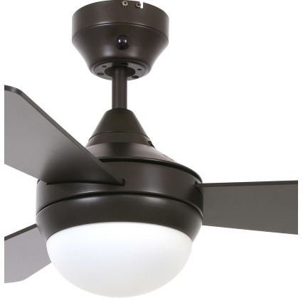 Lucci Air 512311 - Ventilatore da soffitto AIRLIE HUGGER a filo soffitto 2xE27/15W/230V legno/marrone Ø 91 cm + telecomando
