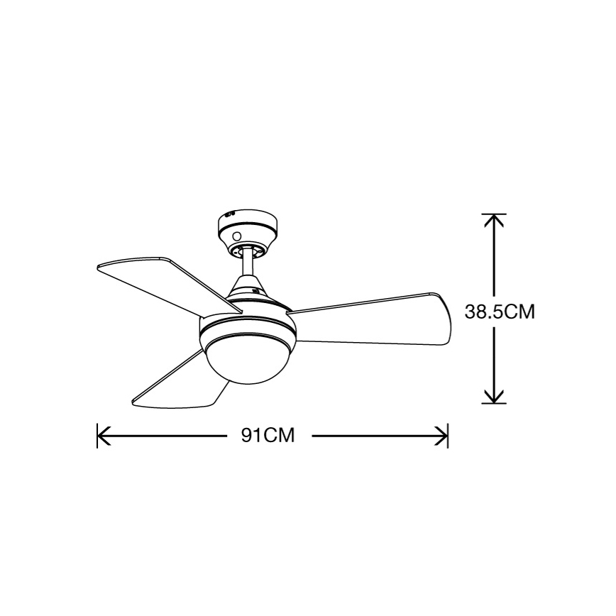Lucci Air 512311 - Ventilatore da soffitto AIRLIE HUGGER a filo soffitto 2xE27/15W/230V legno/marrone Ø 91 cm + telecomando