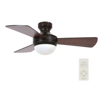 Lucci Air 512311 - Ventilatore da soffitto AIRLIE HUGGER a filo soffitto 2xE27/15W/230V legno/marrone Ø 91 cm + telecomando