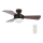 Lucci Air 512311 - Ventilatore da soffitto AIRLIE HUGGER a filo soffitto 2xE27/15W/230V legno/marrone Ø 91 cm + telecomando
