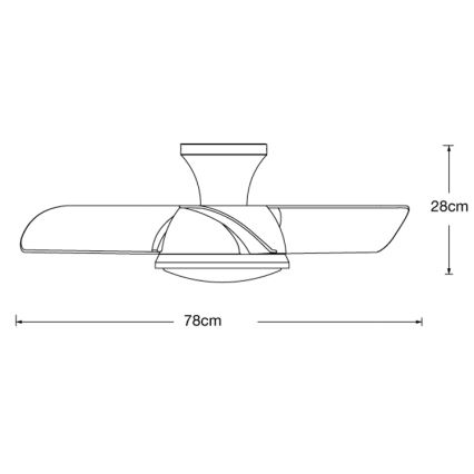 Lucci air 513071 - Ventilatore da soffitto dimmerabile a LED SYROS LED/18W/230V 3000/4000/6000K bianco + telecomando