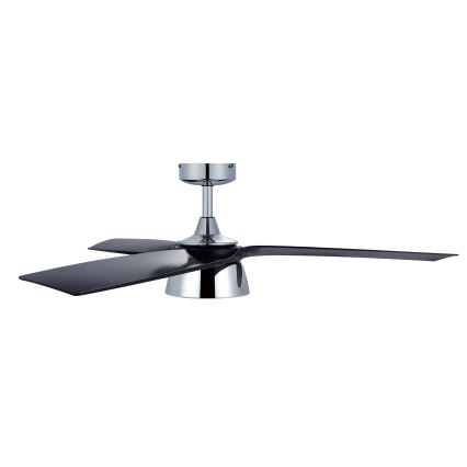 Lucci air 513072 - Ventilatore da soffitto LED dimmerabile BRONX LED/18W/230V 3000/4000/6000K nero/cromo lucido Ø 132 cm + telecomando