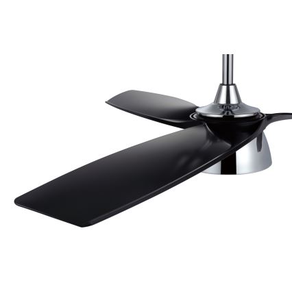 Lucci air 513072 - Ventilatore da soffitto LED dimmerabile BRONX LED/18W/230V 3000/4000/6000K nero/cromo lucido Ø 132 cm + telecomando