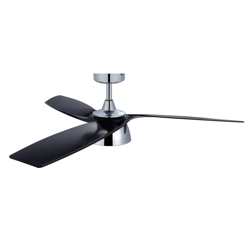 Lucci air 513072 - Ventilatore da soffitto LED dimmerabile BRONX LED/18W/230V 3000/4000/6000K nero/cromo lucido Ø 132 cm + telecomando