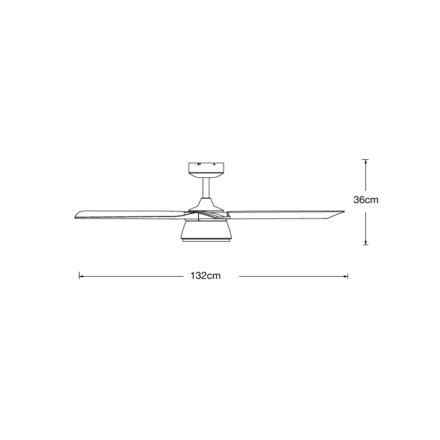 Lucci air 513072 - Ventilatore da soffitto LED dimmerabile BRONX LED/18W/230V 3000/4000/6000K nero/cromo lucido Ø 132 cm + telecomando