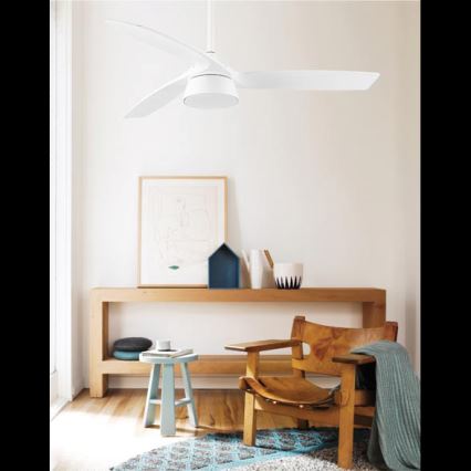 Lucci Air 513073 - Ventilatore da soffitto LED dimmerabile BRONX LED/18W/230V 3000/4000/6000K Ø 132 cm bianco + telecomando