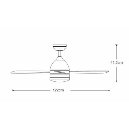 Lucci air 513075 - Plafoniera LED VECTOR LED/25W/230V 3000/4200/6500K bianco + telecomando