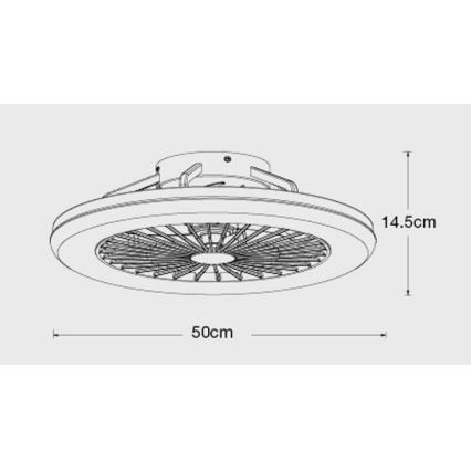 Lucci Air 513200 - LED Plafoniera dimmerabile con ventilatore OSLO LED/20W/230V 3000/4500/6500K bianco + telecomando
