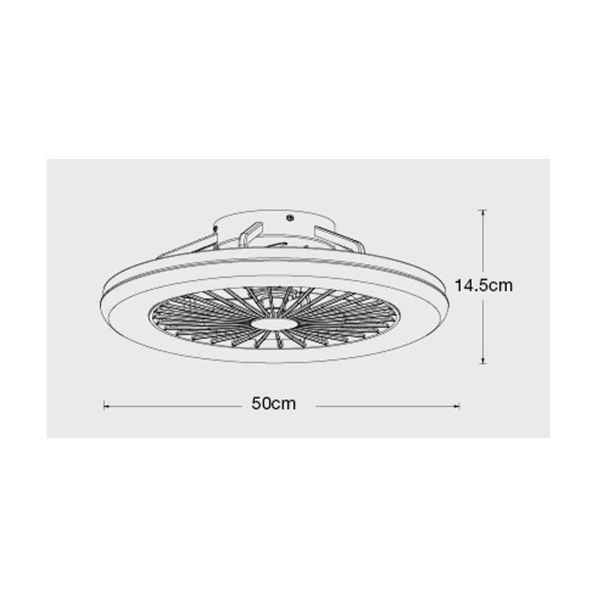 Lucci Air 513200 - LED Plafoniera dimmerabile con ventilatore OSLO LED/20W/230V 3000/4500/6500K bianco + telecomando