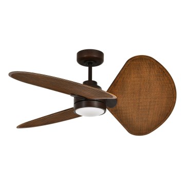 Lucci Air 51325649 - Ventilatore da soffitto LED dimmerabile SABLE 1xGX53/12W/230V 3000/4000/5000K Ø 91,5 cm marrone + telecomando