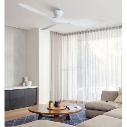 Lucci Air 514030 - Ventilatore da soffitto KOTARA Ø 137 cm bianco + telecomando