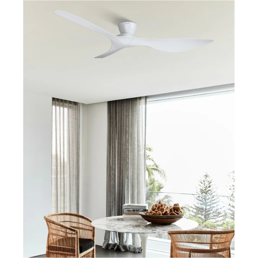 Lucci Air 514030 - Ventilatore da soffitto KOTARA Ø 137 cm bianco + telecomando