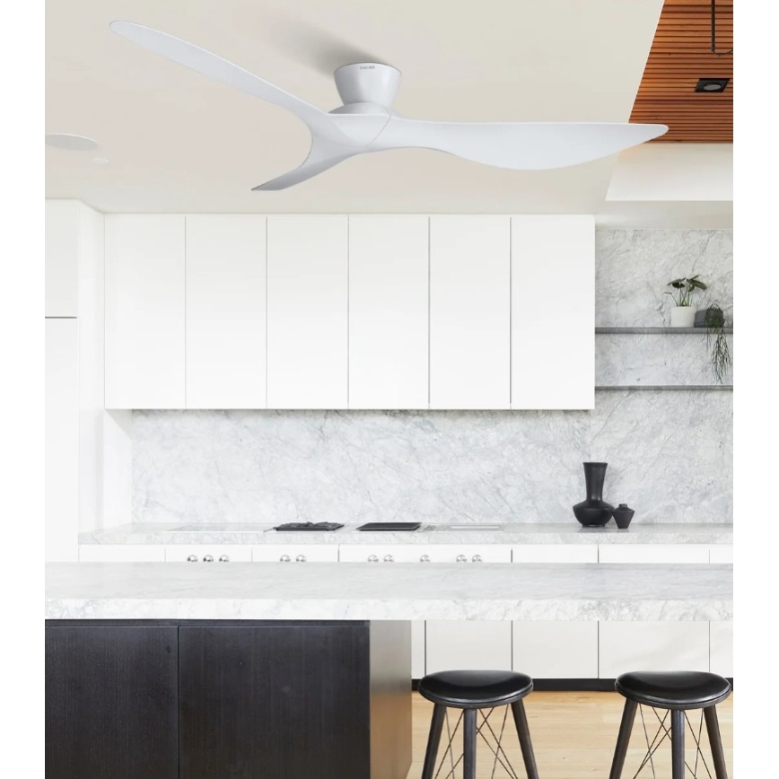 Lucci Air 514030 - Ventilatore da soffitto KOTARA Ø 137 cm bianco + telecomando