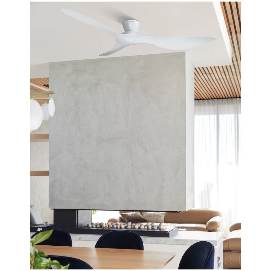 Lucci Air 514030 - Ventilatore da soffitto KOTARA Ø 137 cm bianco + telecomando