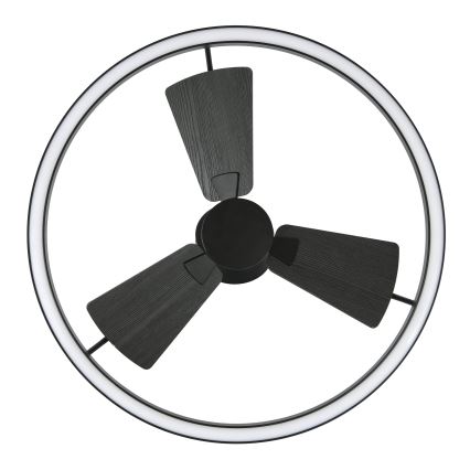 Lucci Air 516124 - Ventilatore da soffitto dimmerabile a LED CESSNA LED/36W/230V 3000/4000/5000K nero + telecomando