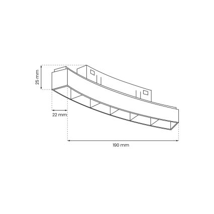 Luce a LED per sistema a binario  MAGNETIC TRACK LED/6W/48V 4000K nero