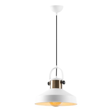 Luce a sospensione DODO 1xE27/40W/230V bianca/bronzo